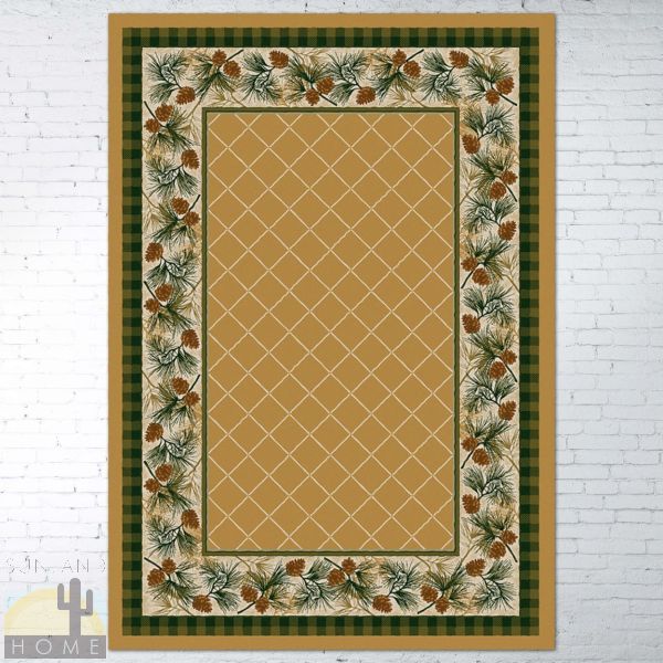 5ft x 8ft (64in x 92in) Evergreen Area Rug number 202463