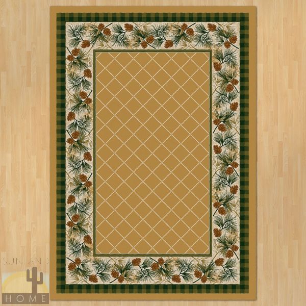 8ft x 11ft (92in x 129in) Evergreen Area Rug number 202464