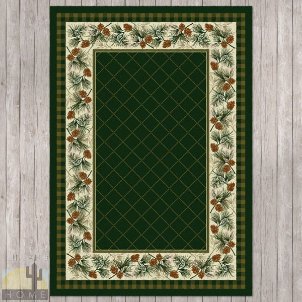 4ft x 5ft (46in x 64in) Evergreen Area Rug number 202472