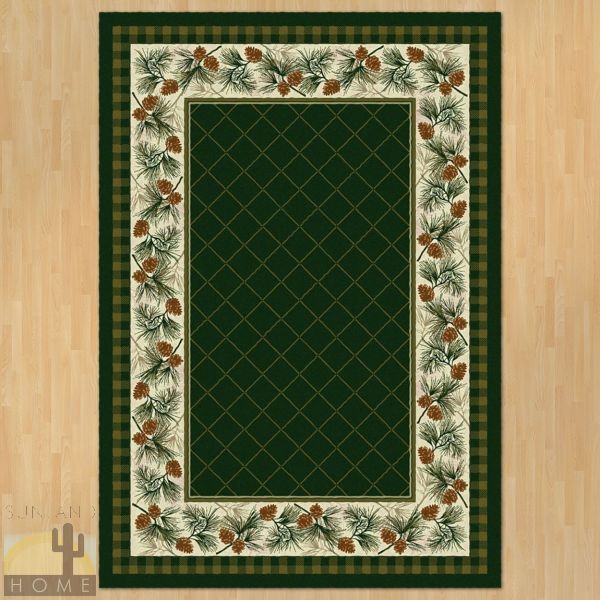 8ft x 11ft (92in x 129in) Evergreen Area Rug number 202474