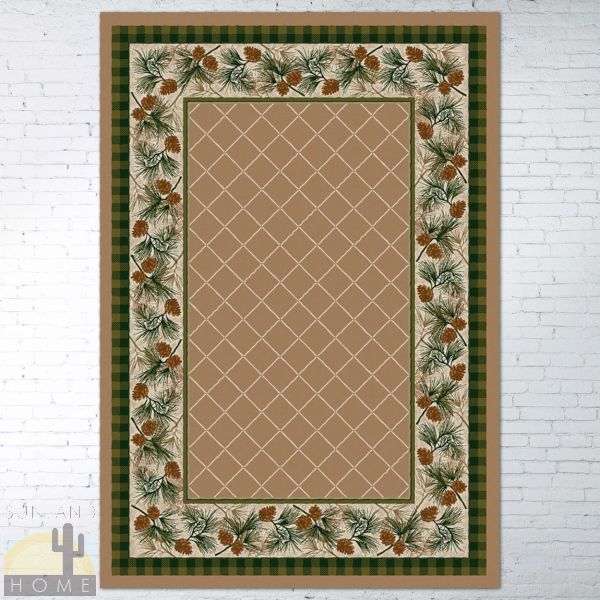 5ft x 8ft (64in x 92in) Evergreen Area Rug number 202483