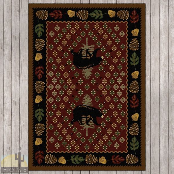 4ft x 5ft (46in x 64in) Patchwork Bear Area Rug number 202552