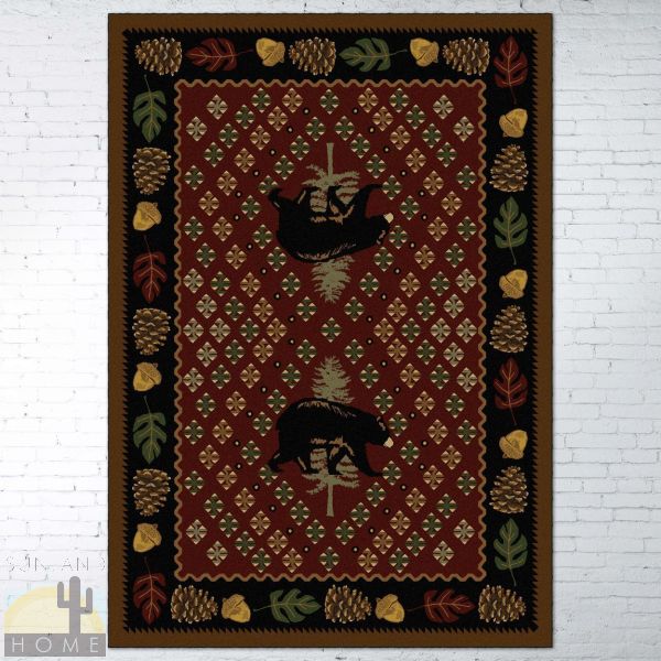 5ft x 8ft (64in x 92in) Patchwork Bear Area Rug number 202553