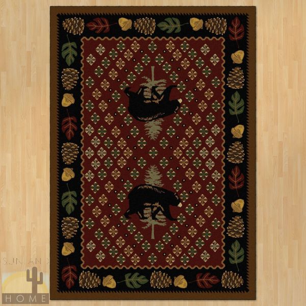 8ft x 11ft (92in x 129in) Patchwork Bear Area Rug number 202554