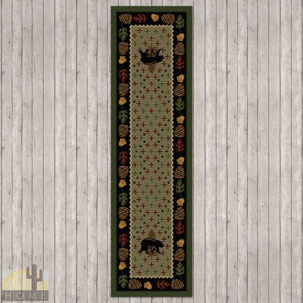 2ft x 8ft (25in x 92in) Patchwork Bear Hall Runner number 202565