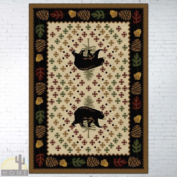 5ft x 8ft (64in x 92in) Patchwork Bear Area Rug number 202573