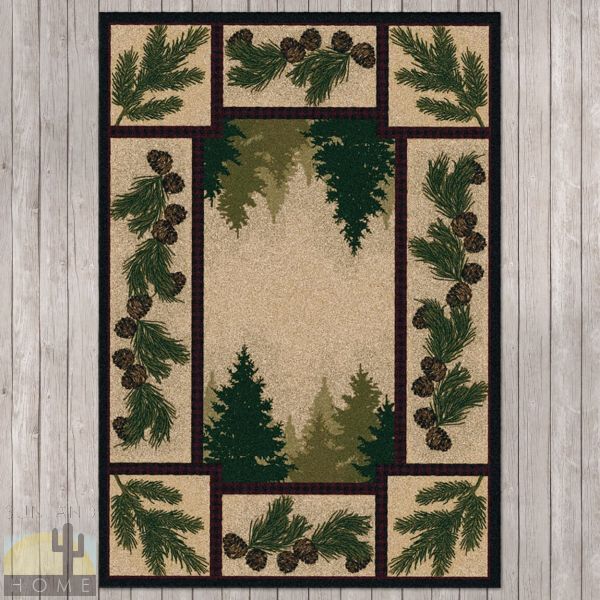 4ft x 5ft (46in x 64in) Pine Forest Area Rug number 202592