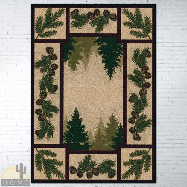 5ft x 8ft (64in x 92in) Pine Forest Area Rug number 202593