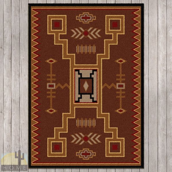 4ft x 5ft (46in x 64in) Thunderstorm - Brown Area Rug number 202702