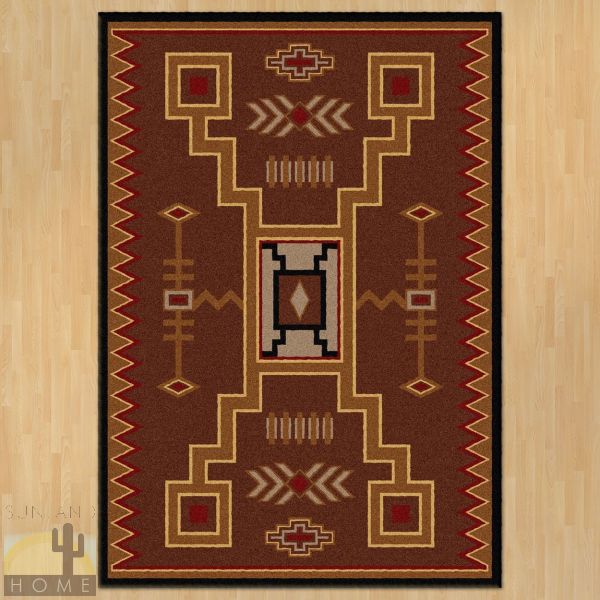 8ft x 11ft (92in x 129in) Thunderstorm - Brown Area Rug number 202704