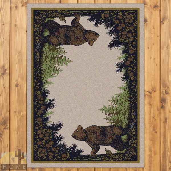 3ft x 4ft (32in x 47in) Twin Bears Area Rug number 202741