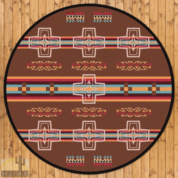 8ft Diameter (92in) Canyon Cross Round Area Rug number 202796
