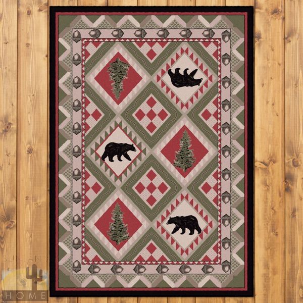 3ft x 4ft (32in x 47in) Quilted Forest Area Rug number 202851