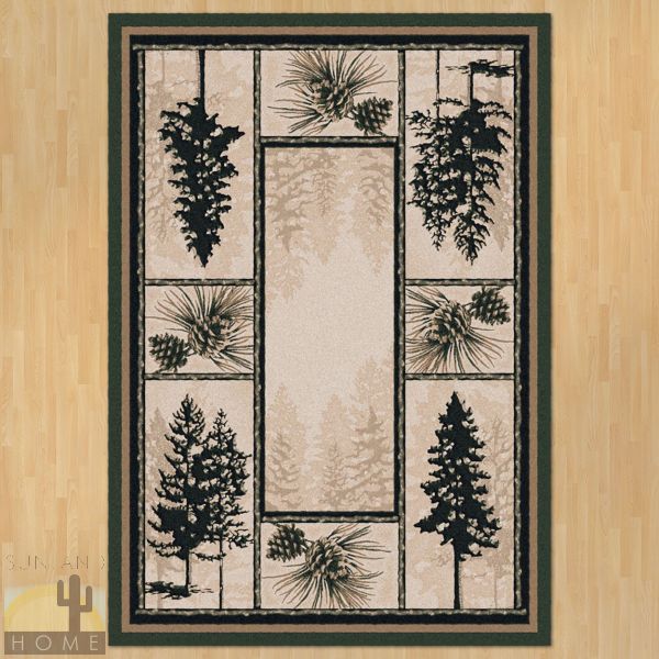 8ft x 11ft (92in x 129in) Stoic Pines Area Rug number 202874