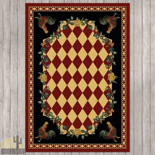 4ft x 5ft (46in x 64in) High Country Rooster Area Rug number 203112
