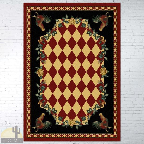 5ft x 8ft (64in x 92in) High Country Rooster Area Rug number 203113