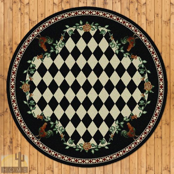 8ft Diameter (92in) High Country Rooster Round Area Rug number 203126