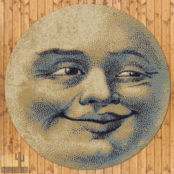 6ft Diameter (6ft) Moon Face Round Area Rug number 203156