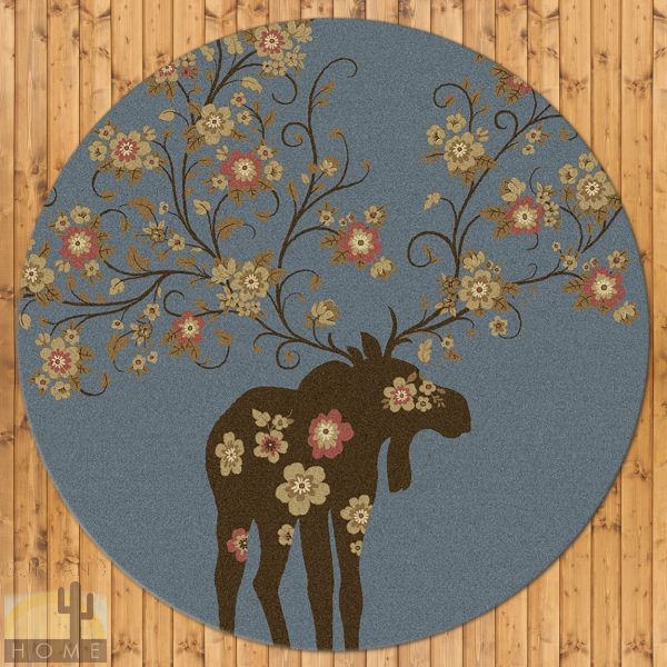 8ft Diameter (92in) Moose Blossom Round Area Rug number 203166