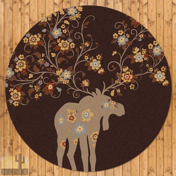 8ft Diameter (92in) Moose Blossom Round Area Rug number 203176