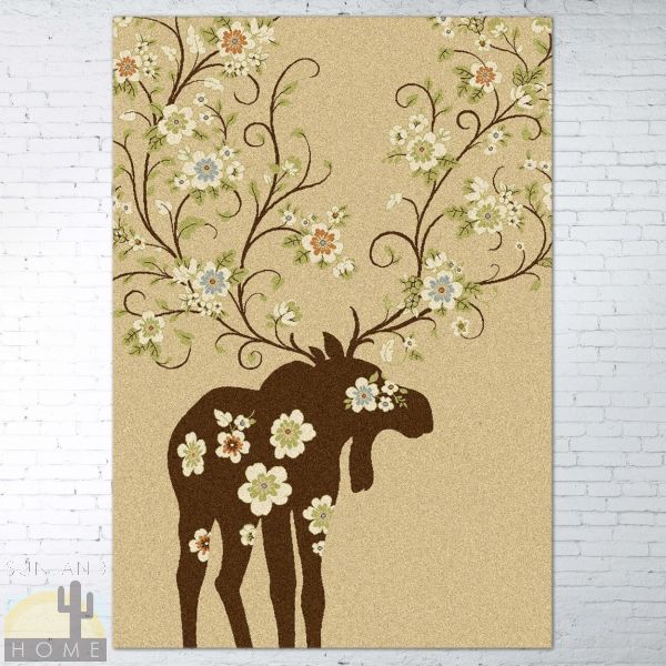 5ft x 8ft (64in x 92in) Moose Blossom Area Rug number 203183