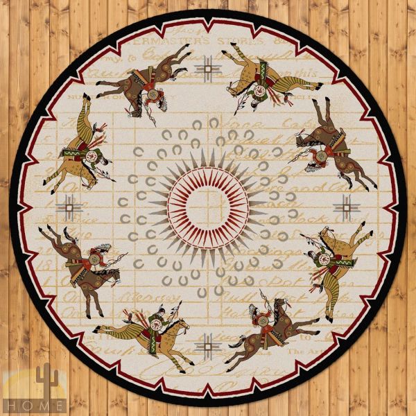 8ft Diameter (92in) War Records Round Area Rug number 203356
