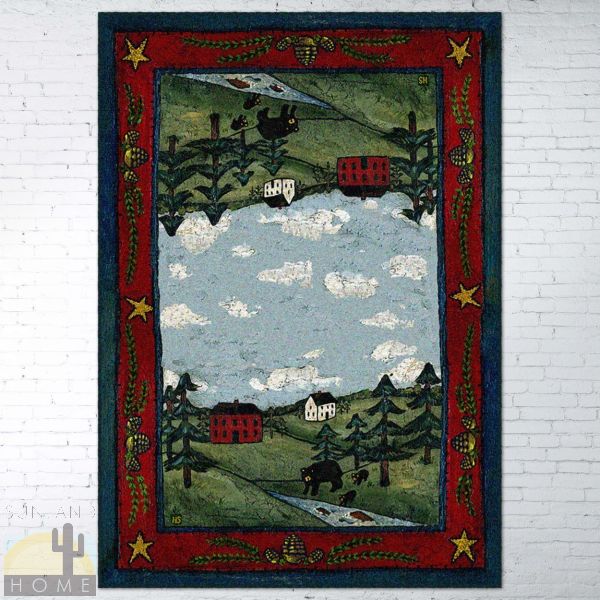 5ft x 8ft (64in x 92in) Black Bear Creek Area Rug number 203373