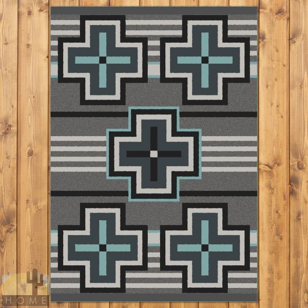 3ft x 4ft (32in x 47in) Bounty Turquoise Area Rug number 203431