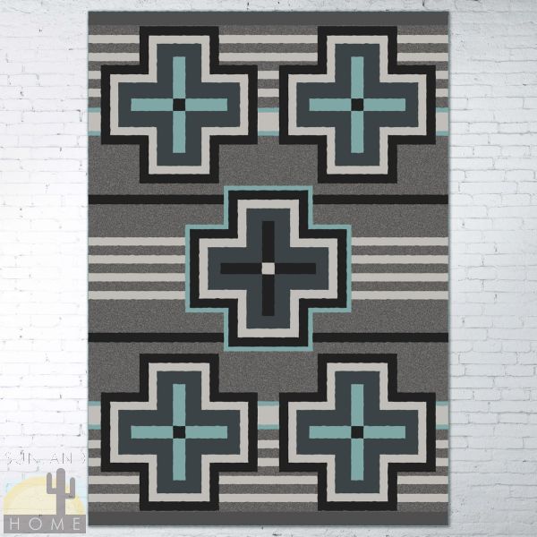 5ft x 8ft (64in x 92in) Bounty Turquoise Area Rug number 203433