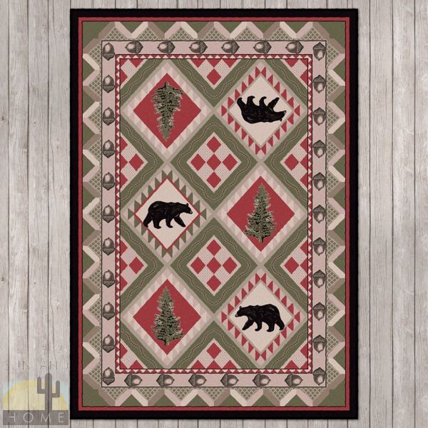 4ft x 5ft (46in x 64in) Forest Pine Area Rug number 203542