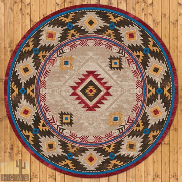 8ft Diameter (93in) Whiskey River Natural Round Area Rug number 203556