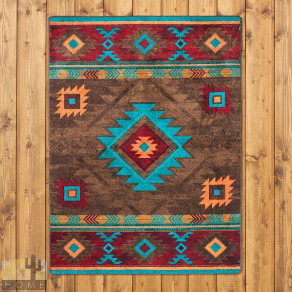 3ft x 4ft (32in x 47in) Whiskey River Turquoise Area Rug number 203561
