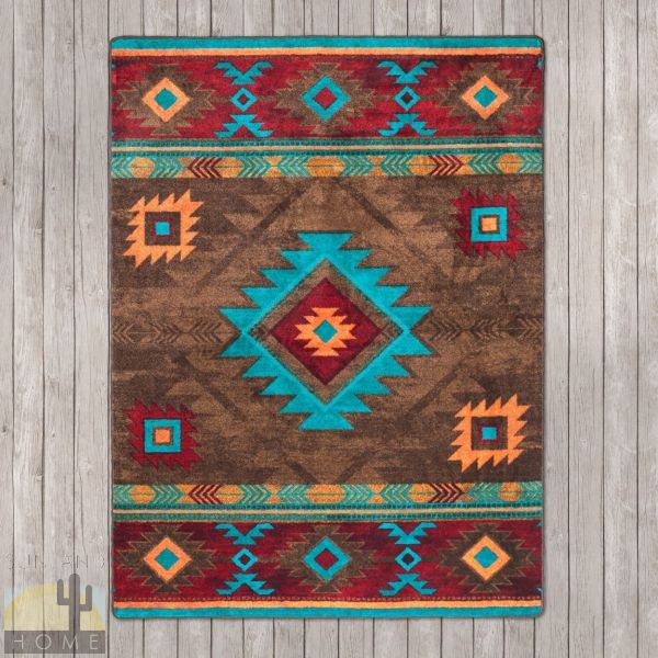 4ft x 5ft (46in x 64in) Whiskey River Turquoise Area Rug number 203562