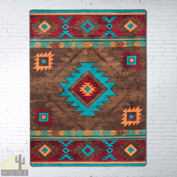 5ft x 8ft (64in x 92in) Whiskey River Turquoise Area Rug number 203563