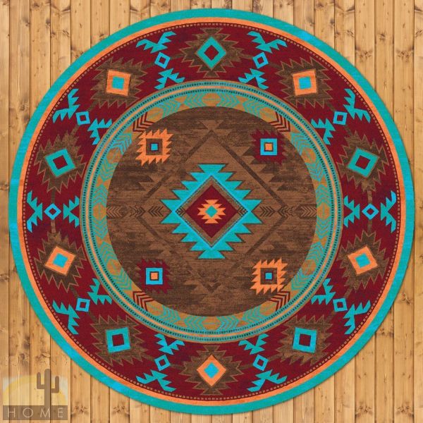 8ft Diameter (93in) Whiskey River Turquoise Round Area Rug number 203566