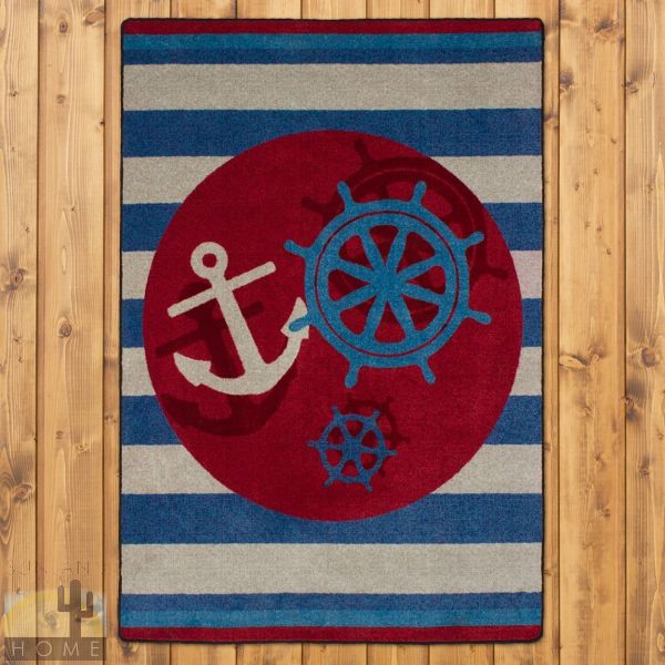 3ft x 4ft (32in x 47in) Ahoy There Nautical Area Rug number 203601