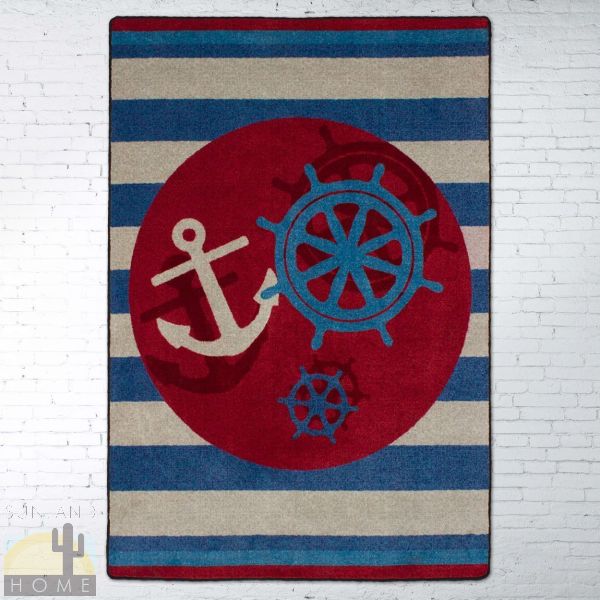 5ft x 8ft (64in x 92in) Ahoy There Nautical Area Rug number 203603