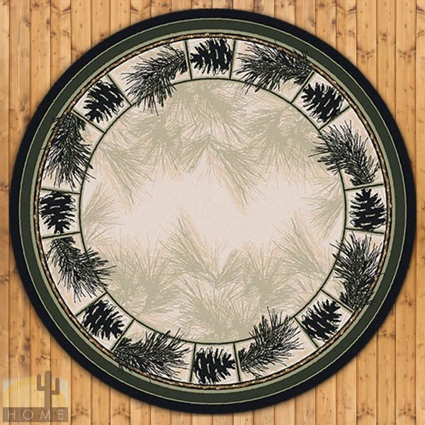8ft Diameter (93in) Noble Pines Natural Round Area Rug number 203696