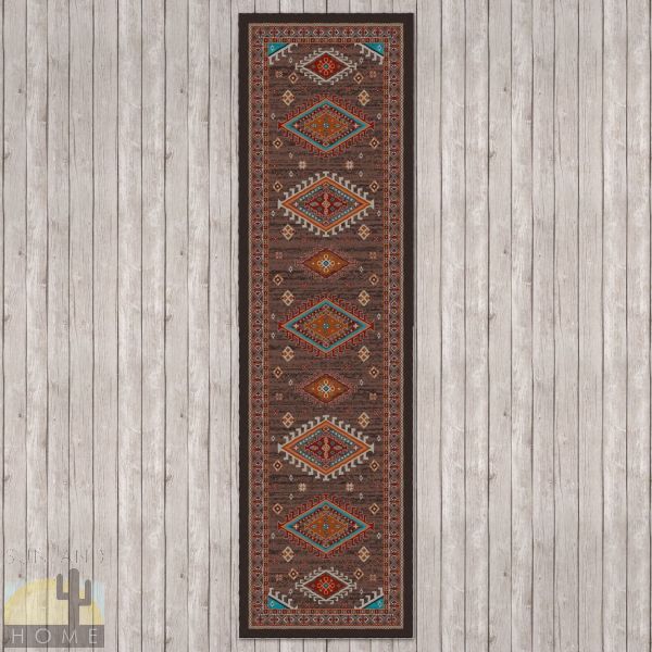 2ft x 8ft (25in x 92in) Persian Southwest Brown Hall Runner number 203705