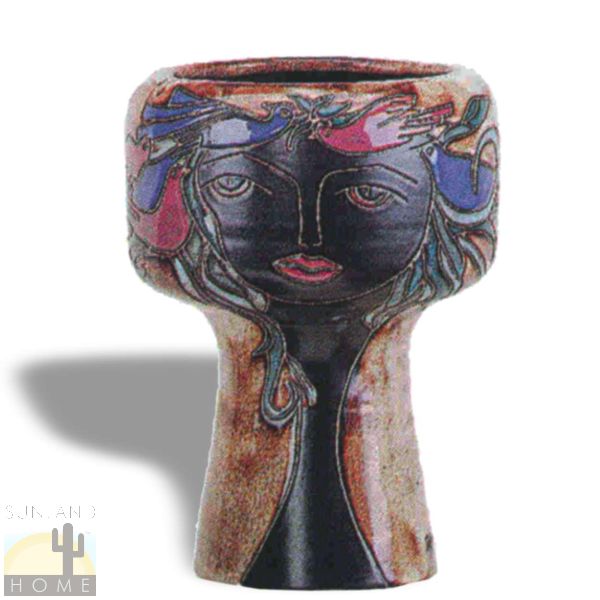 502V1 Mara Stoneware Vase Chalice Medium Limited Series