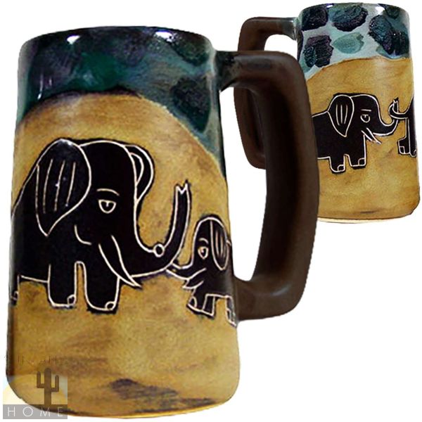 513H4 Mara Stoneware Stein 16oz Elephant
