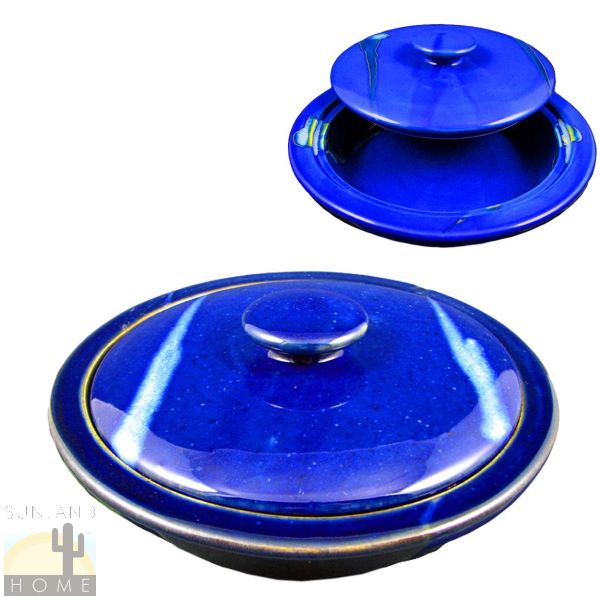 Prado Stoneware 40oz Tortilla Warmer Royal Blue