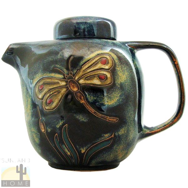 575DF Mara Stoneware 44oz Tea Pot Dragonfly