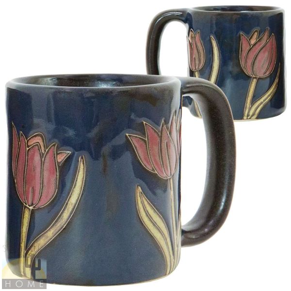 510D6 - Mara Stoneware Mug 16oz Tulip Flower