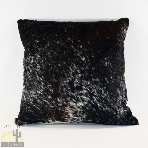 322029 - 20in x 20in Cowhide Pillow - Salt and Pepper Tri-color - Mostly Black