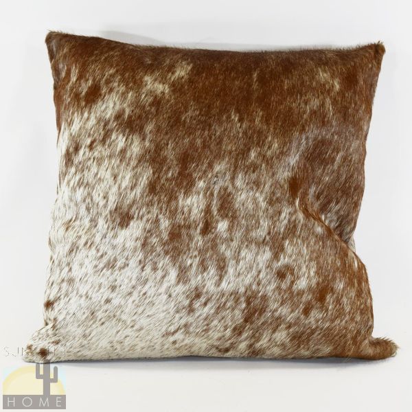 322064-3 - 20in x 20in Cowhide Pillow - Salt And Pepper Brown - 50-50