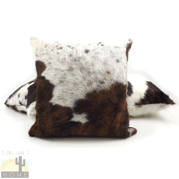 20in Overstuffed Cowhide Pillow - Tricolor on Both Sides
