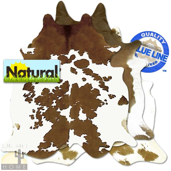 Hand Picked - Value Line Cowhide - Brown and White - Large