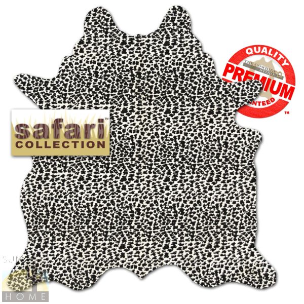 Hand Picked - Safari Premium Cowhide - Leopard Print on White - Large