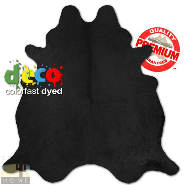 322501 - Colorfast Dyed Solid Black Cowhide - Choose Size